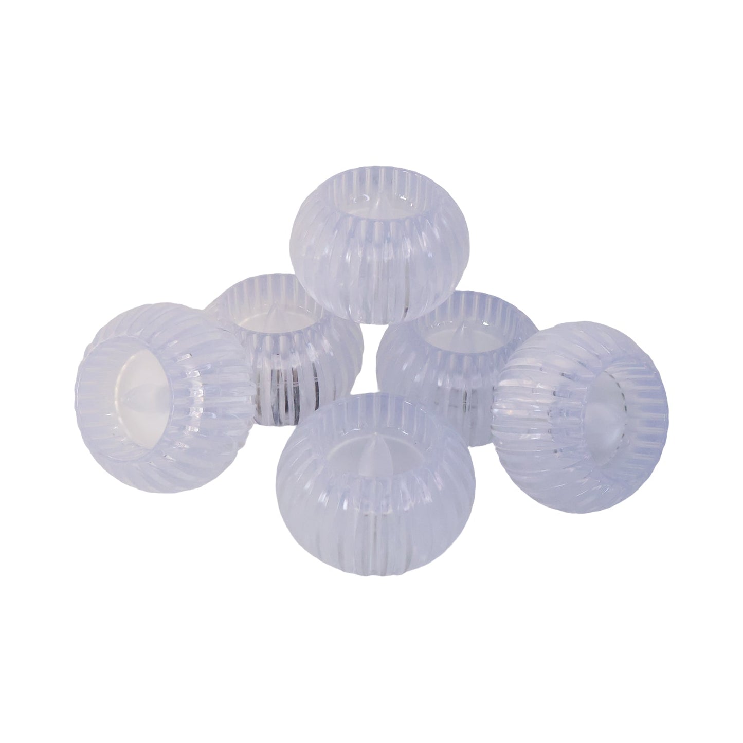 Crystal design LED tealight candle showing realistic warm flame effect