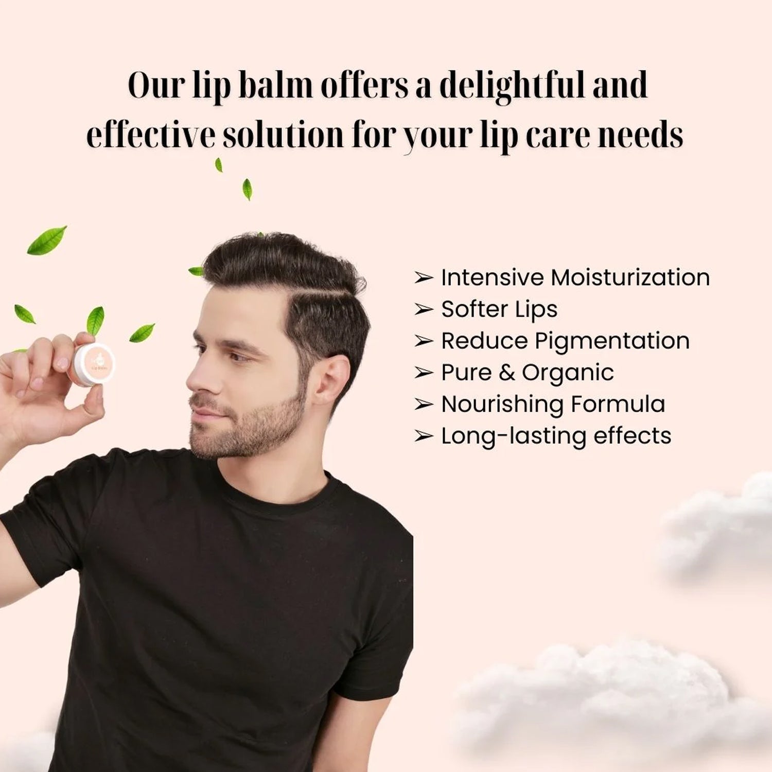 In'lief creamy lip balm providing natural nourishment and moisture