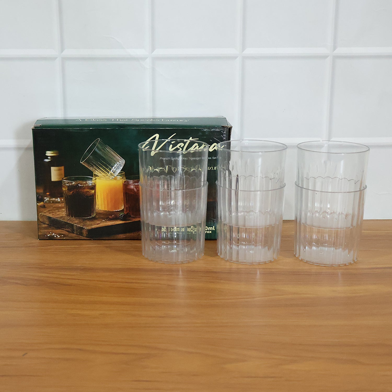 High-quality 6-piece durable glass set for daily and party use