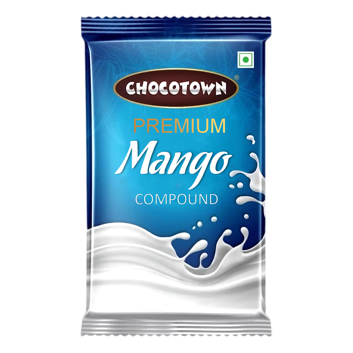 Close-up of a Chocotown Mango Compound slab, ready for use in confectionery.