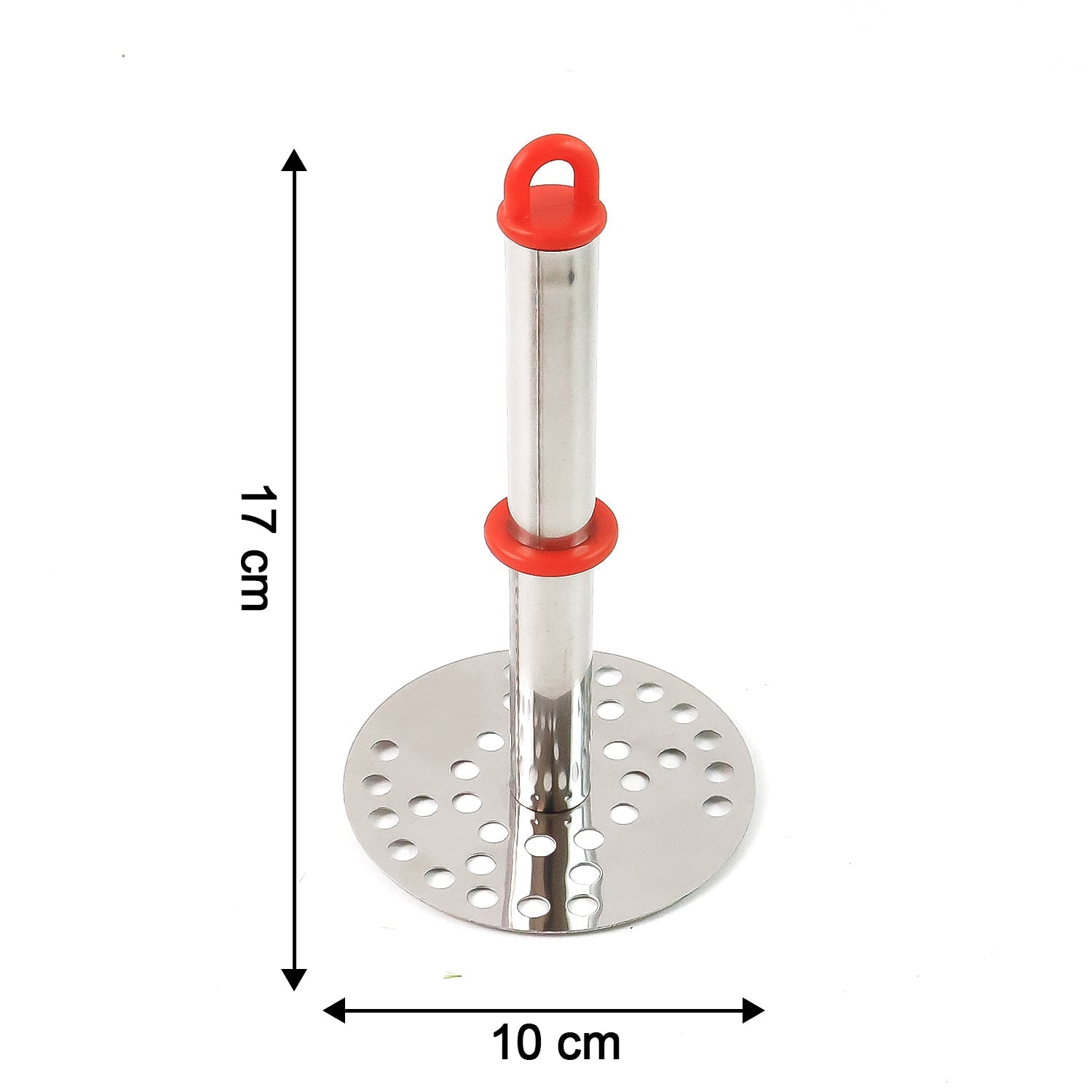 Ergonomic anti-slip handle of stainless steel potato masher for comfortable grip