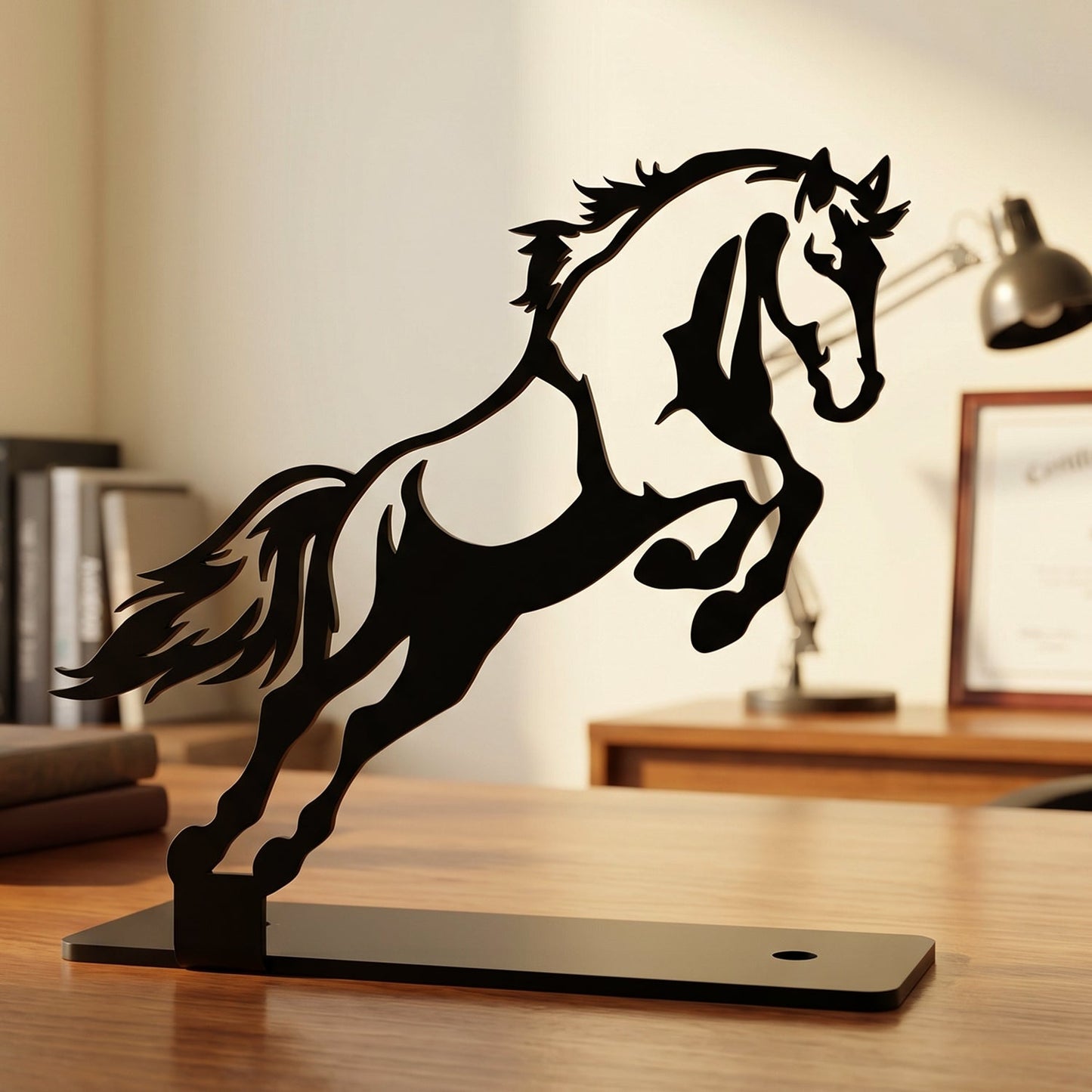 Black horse statue for modern home decor