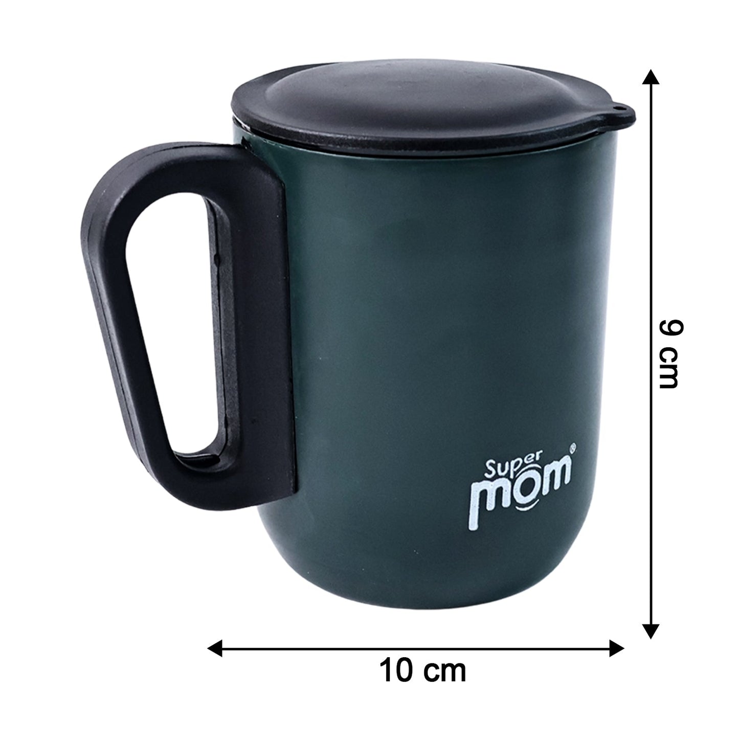 Hot and cold beverage stainless steel insulated mug with handle