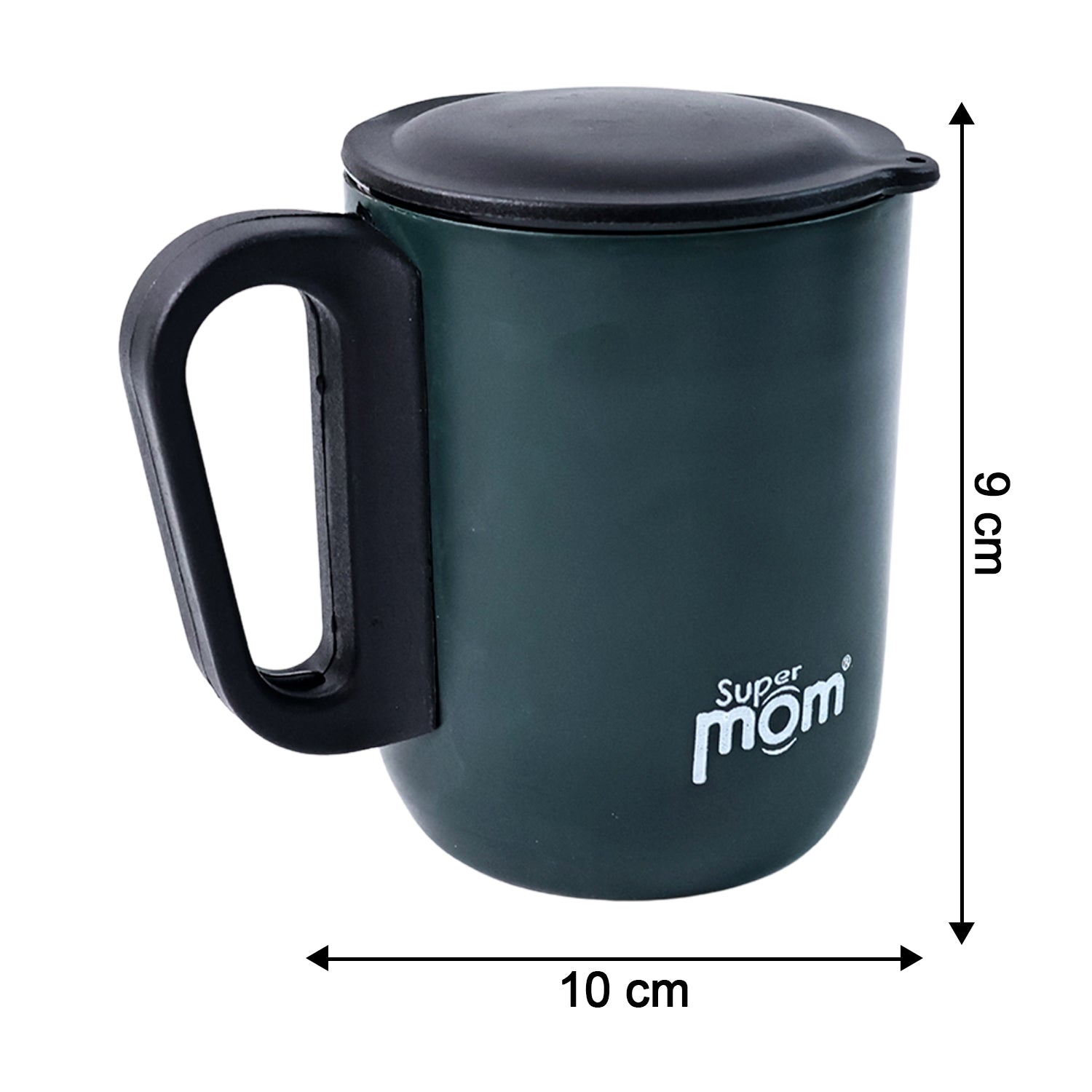 Hot and cold beverage stainless steel insulated mug with handle