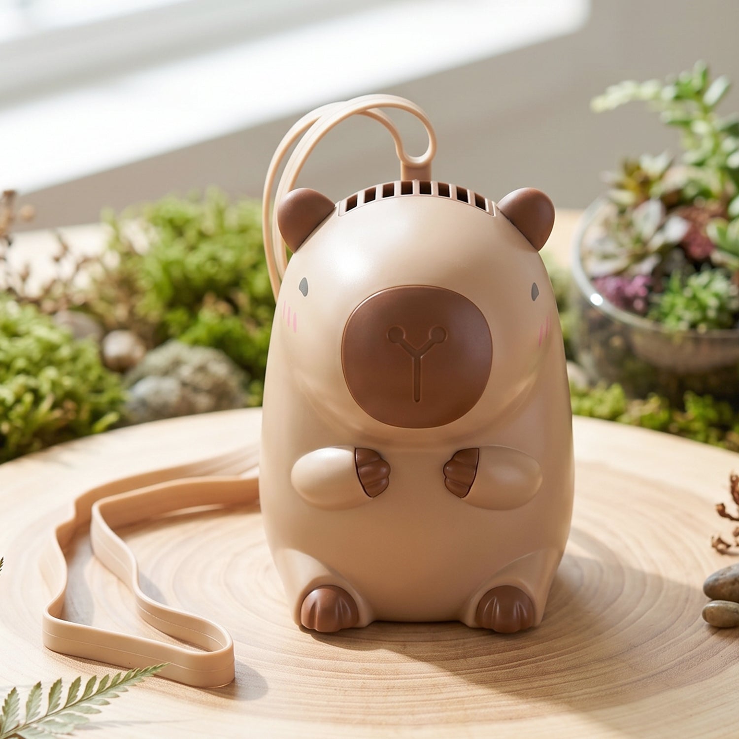 Portable personal cooling mini fan for travel and heat relief