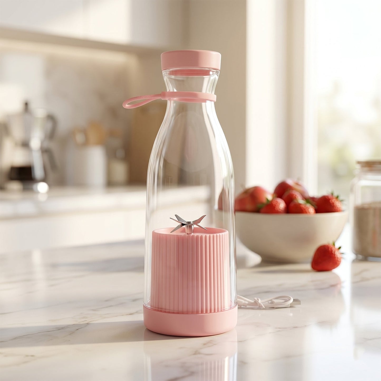 USB rechargeable compact smoothie blender