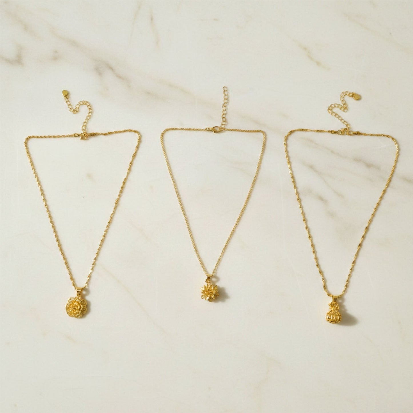 Stylish gold finish necklace accessory with intricate detailing