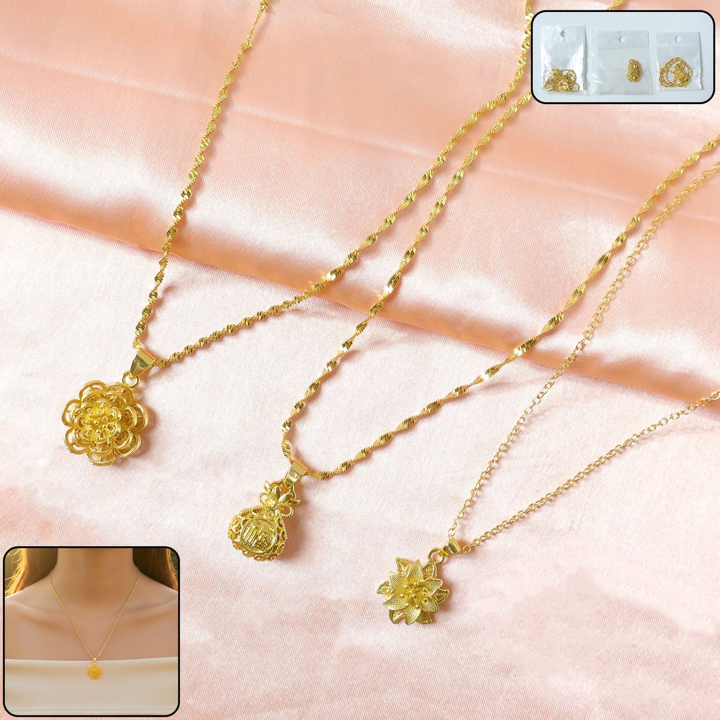 Festive wear gold finish pendant jewelry piece