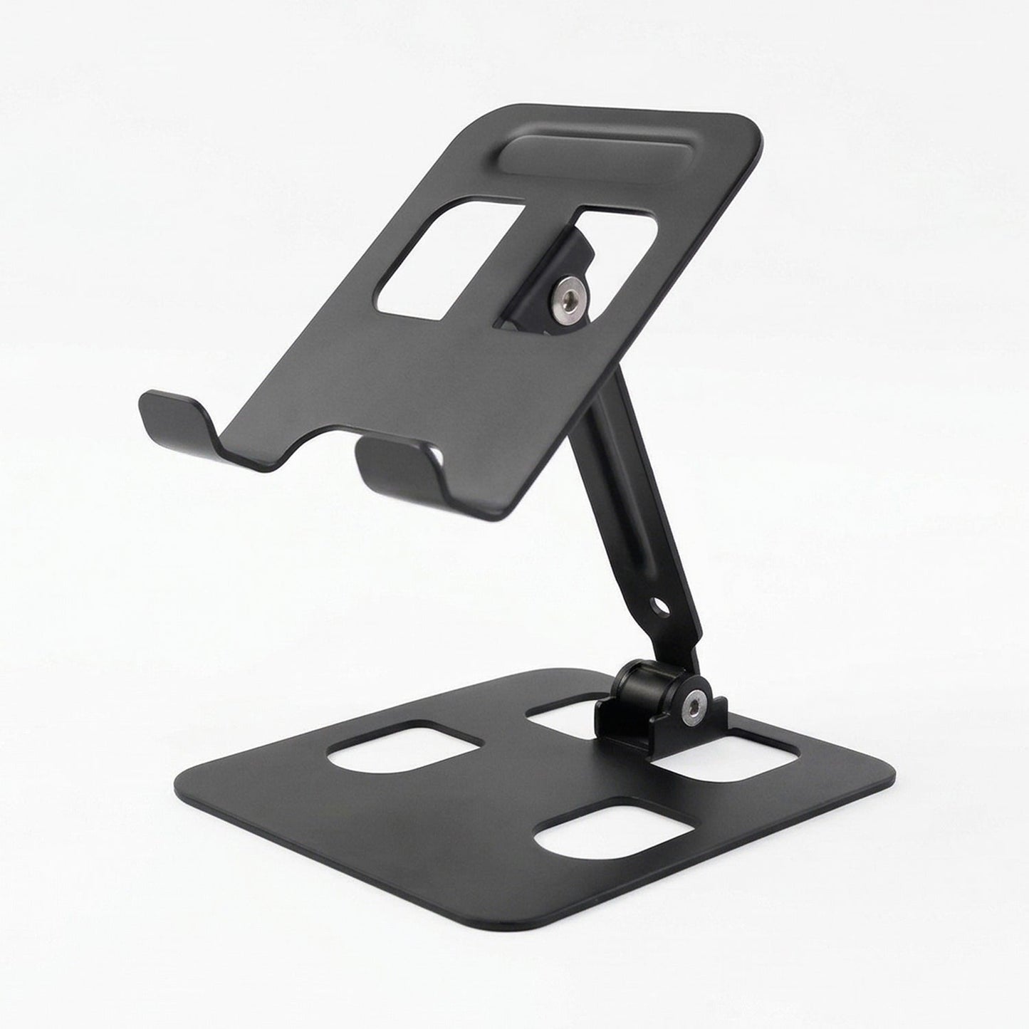 Durable metal phone stand for tabletop use