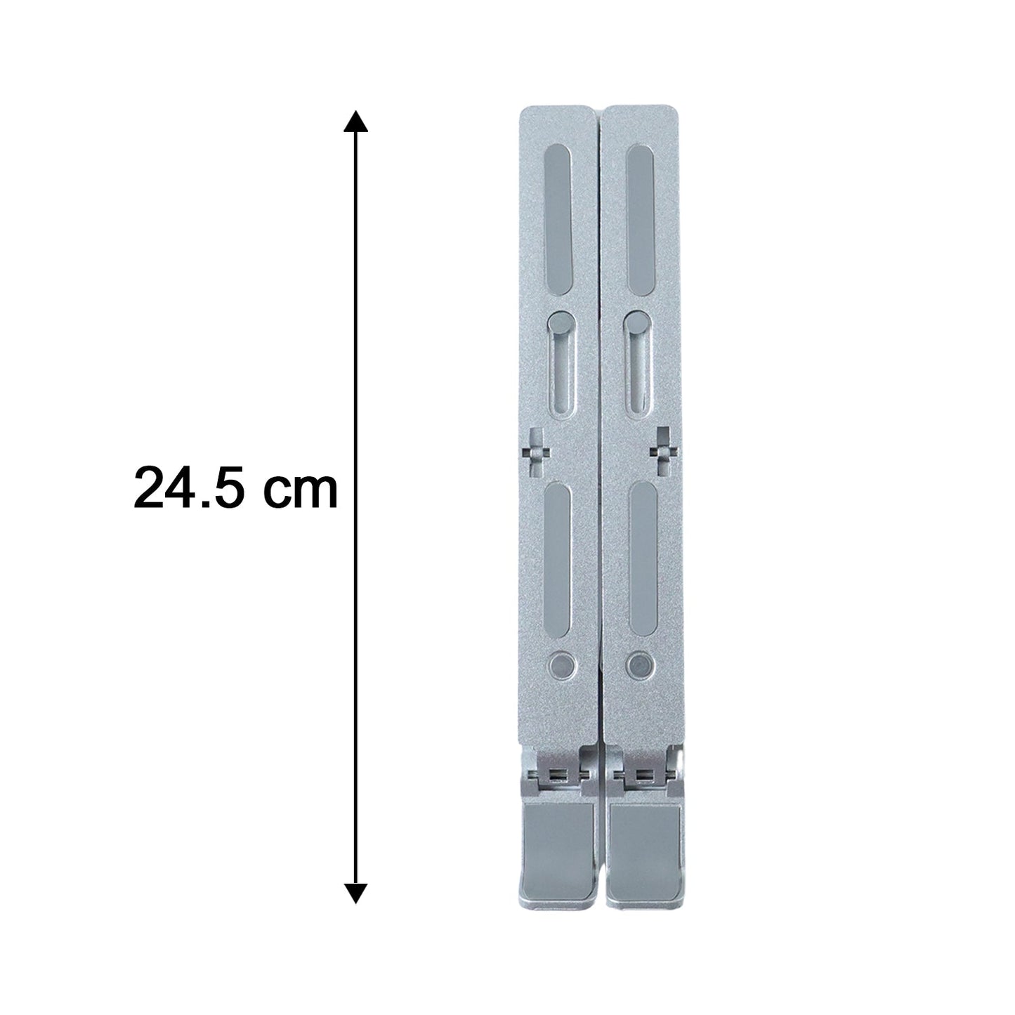 Size diagram of foldable aluminium laptop stand