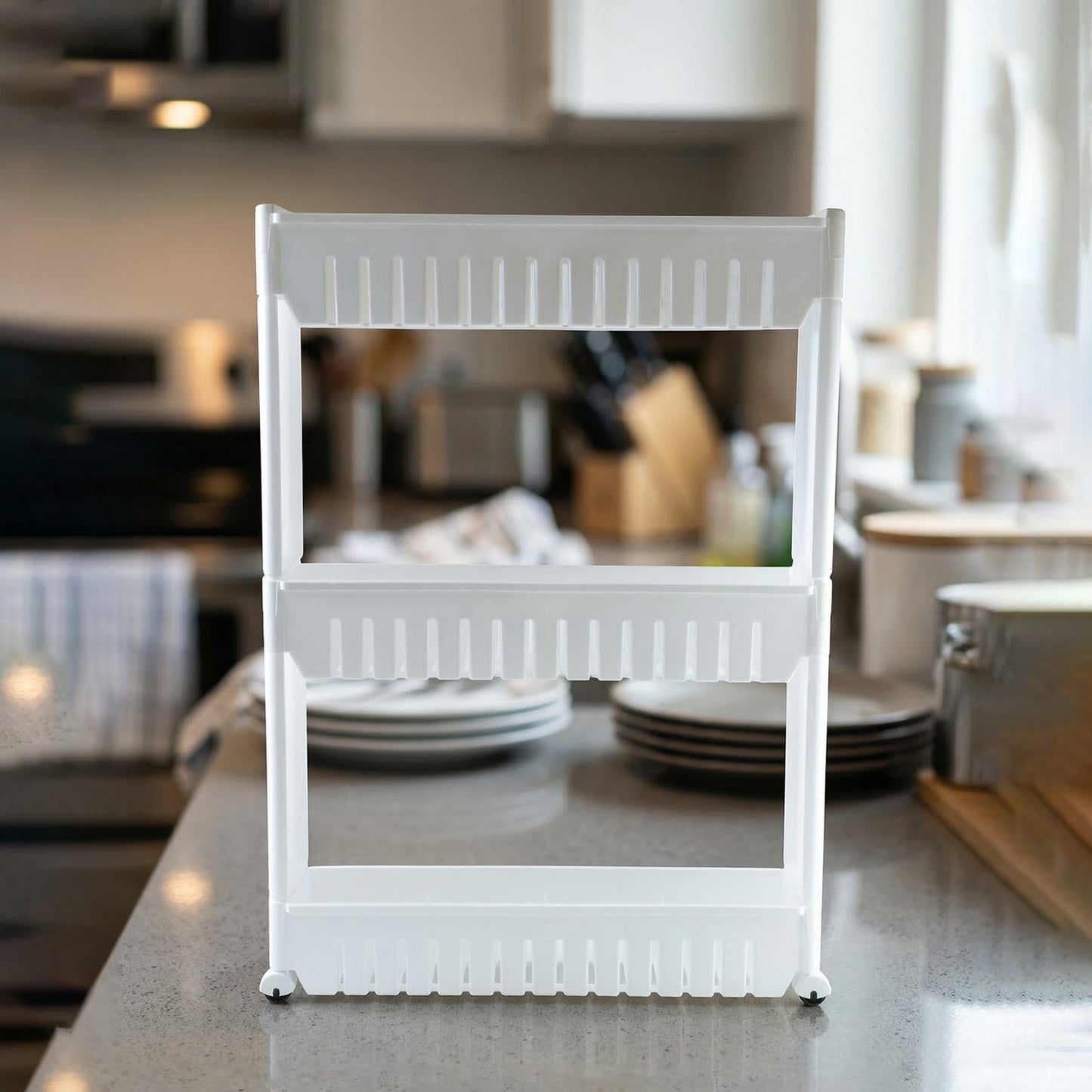 Multipurpose rack for kitchen and bathroom storage solutions