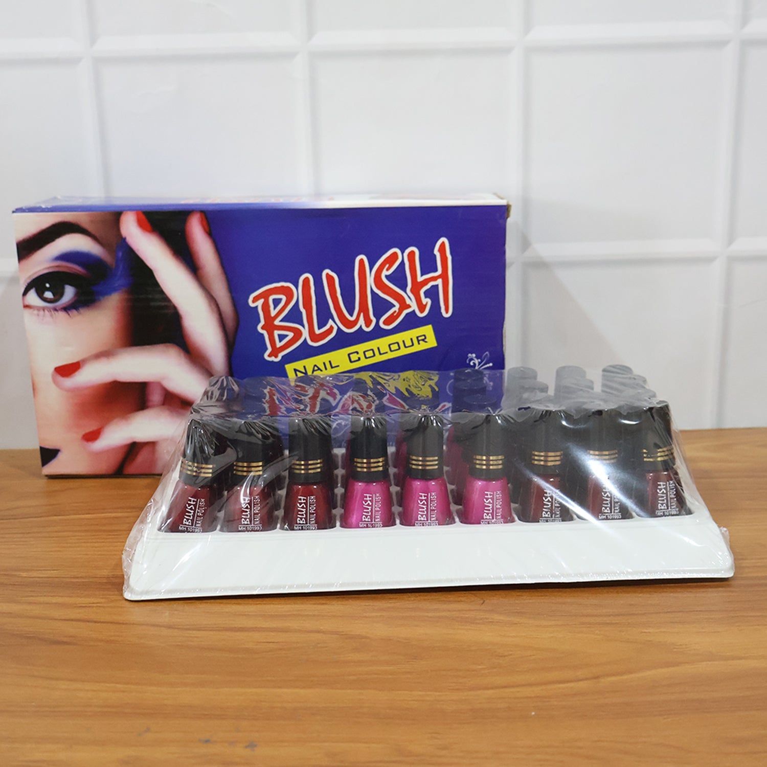 Assorted clear blush nail polish colors with chip-resistant formula