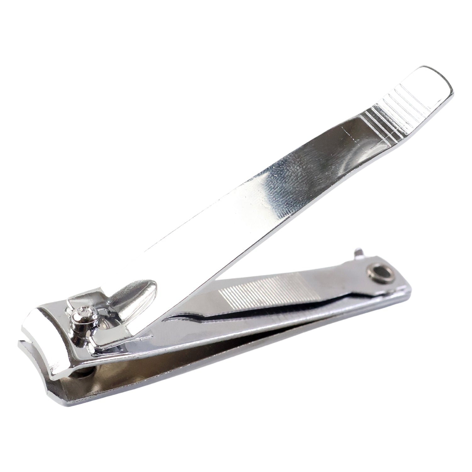Angled view of heavy-duty stainless steel nail cutting tool