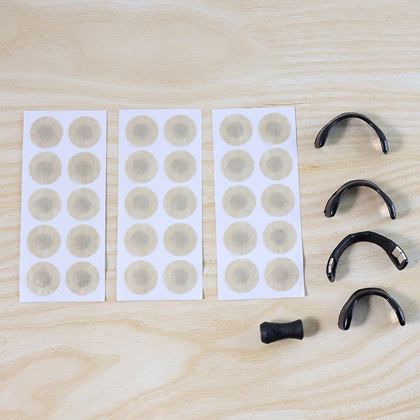 Underside of nasal strip highlighting adhesive for secure nasal placement
