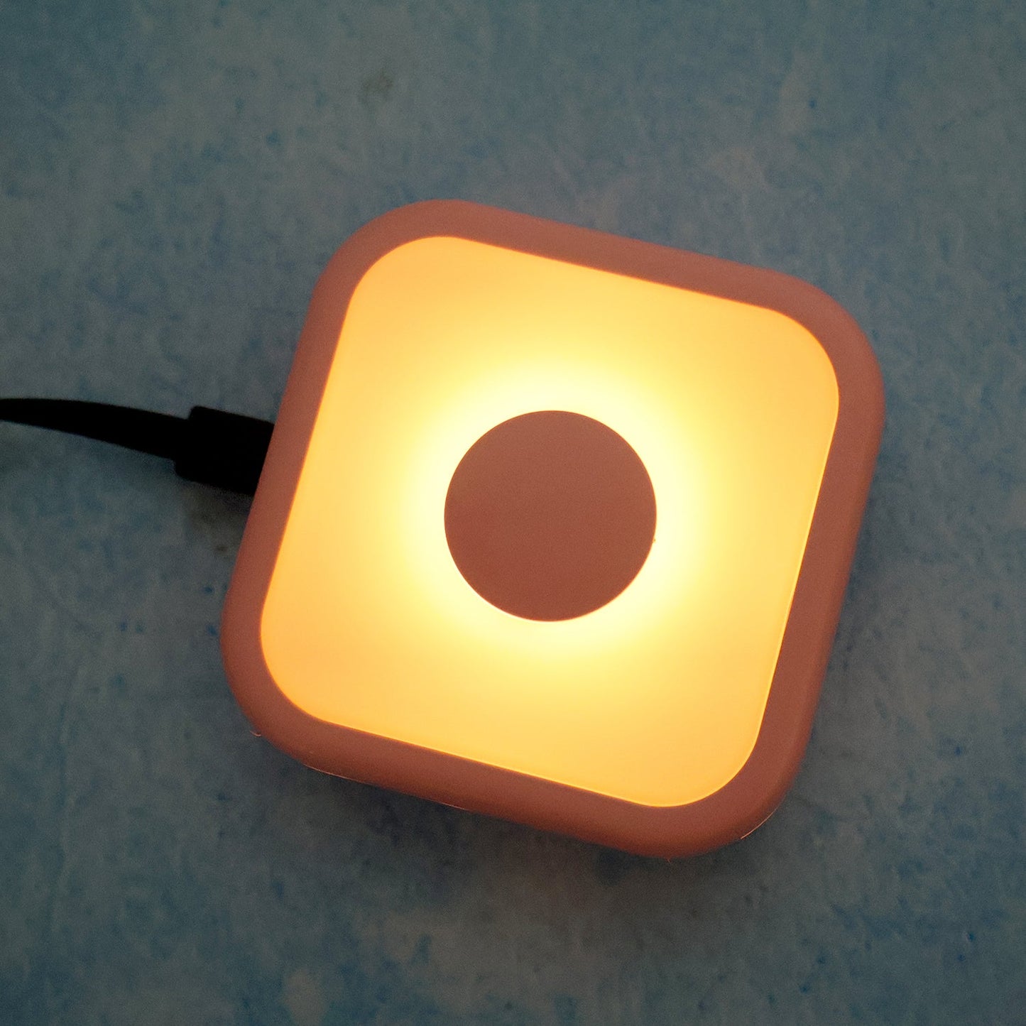 Portable night lamp emitting warm soft LED light