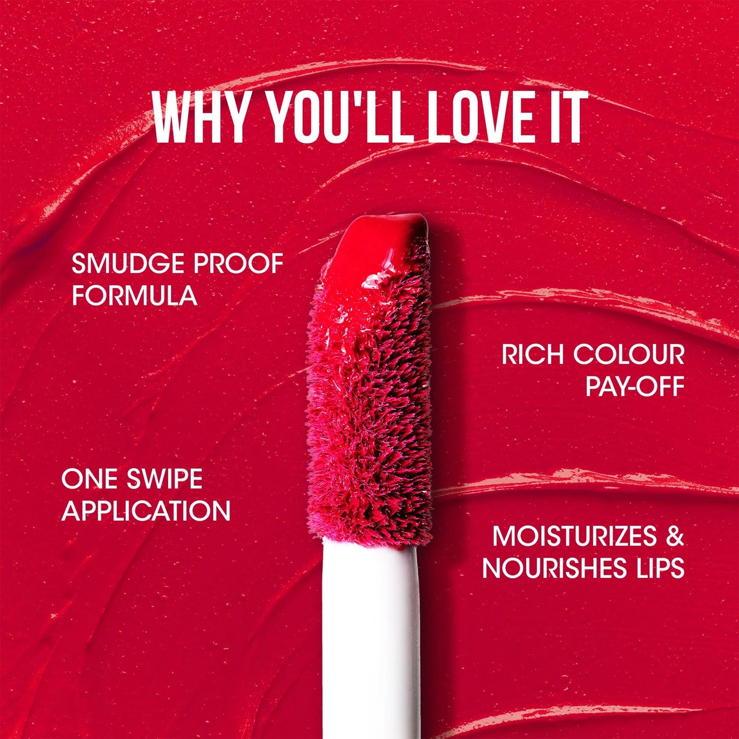 OG Beauty Red Rush Moisture Lock Liquid Lipstick displaying radiant matte red shade