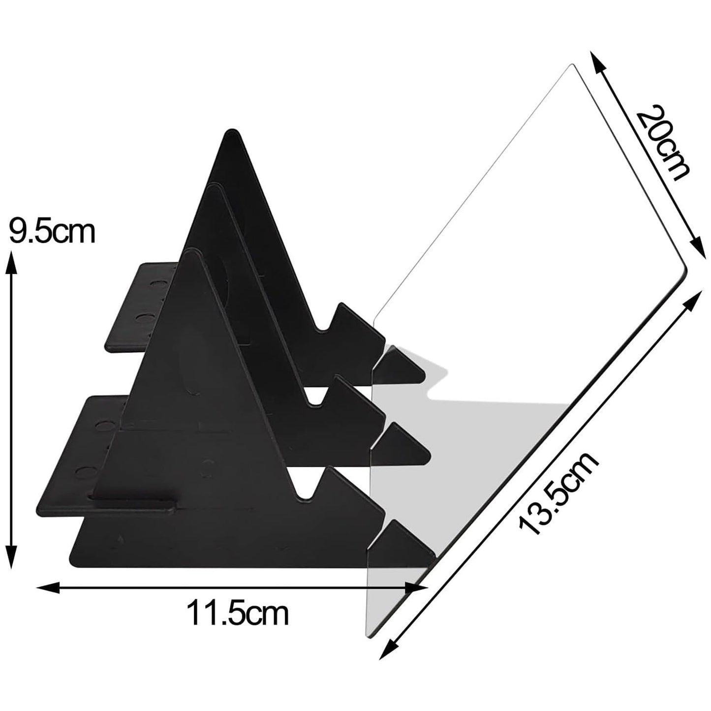 Size chart for the mobile phone drawing projector board kit