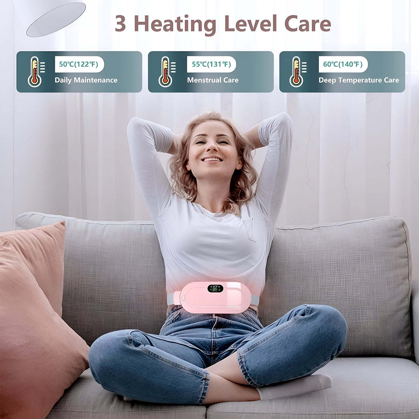 USB rechargeable thermal belt suitable for men and women