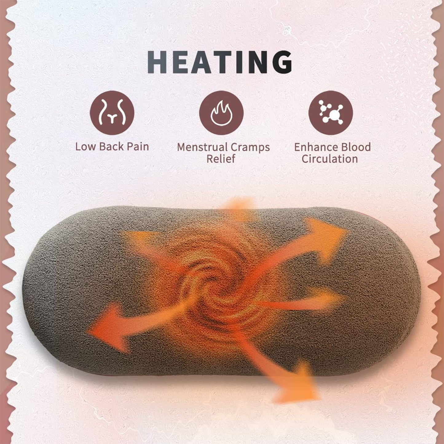 Rechargeable heating belt providing abdominal and lumbar support