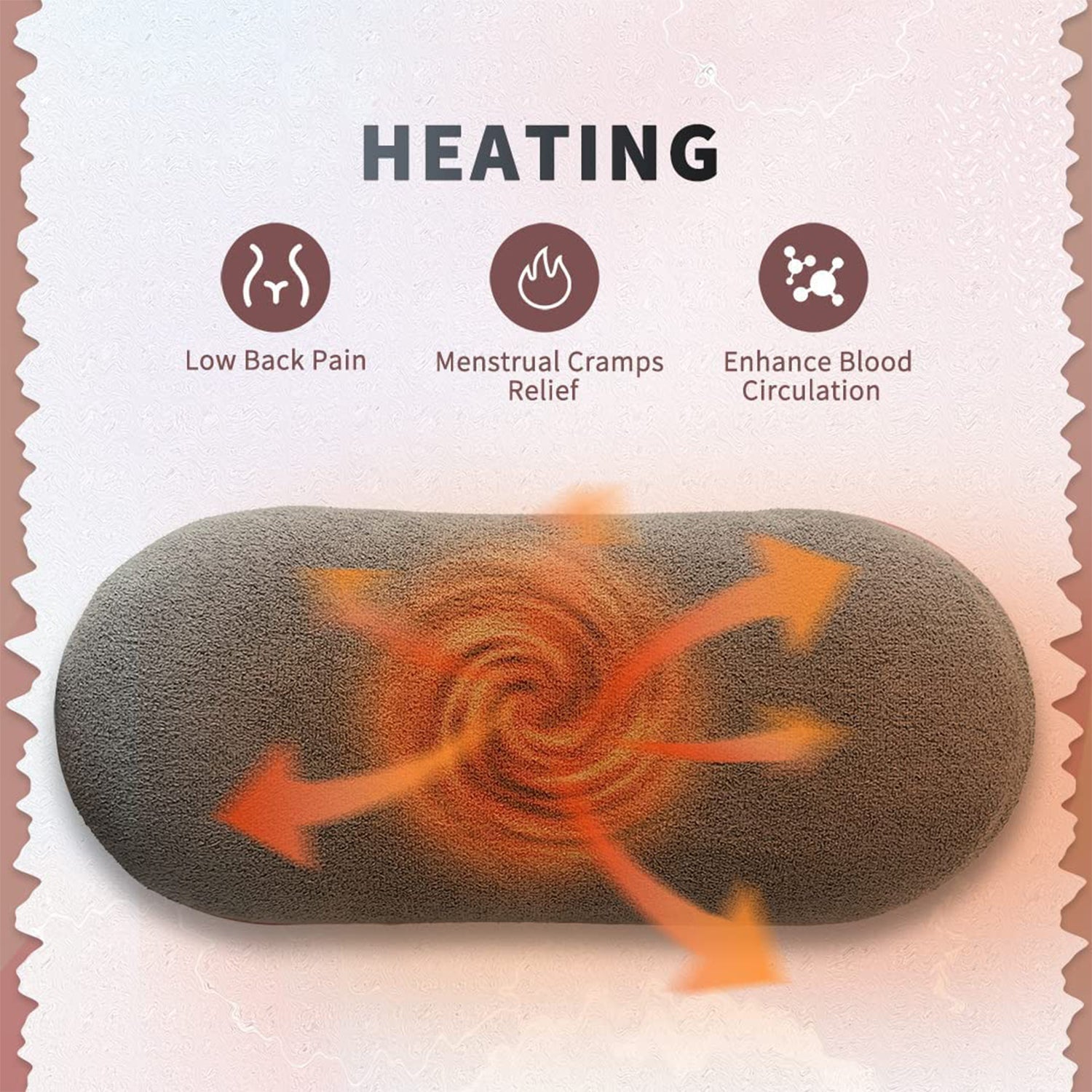 Rechargeable heating belt providing abdominal and lumbar support