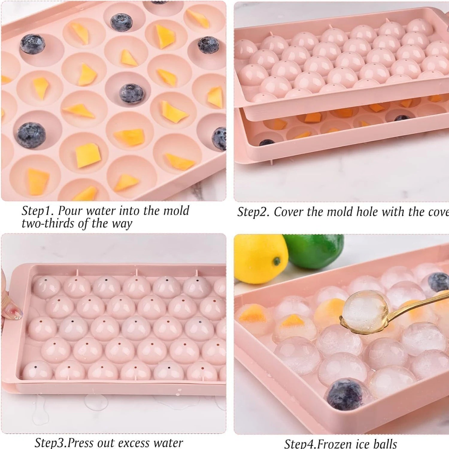 Cute and colorful pink candy mold for kitchen use