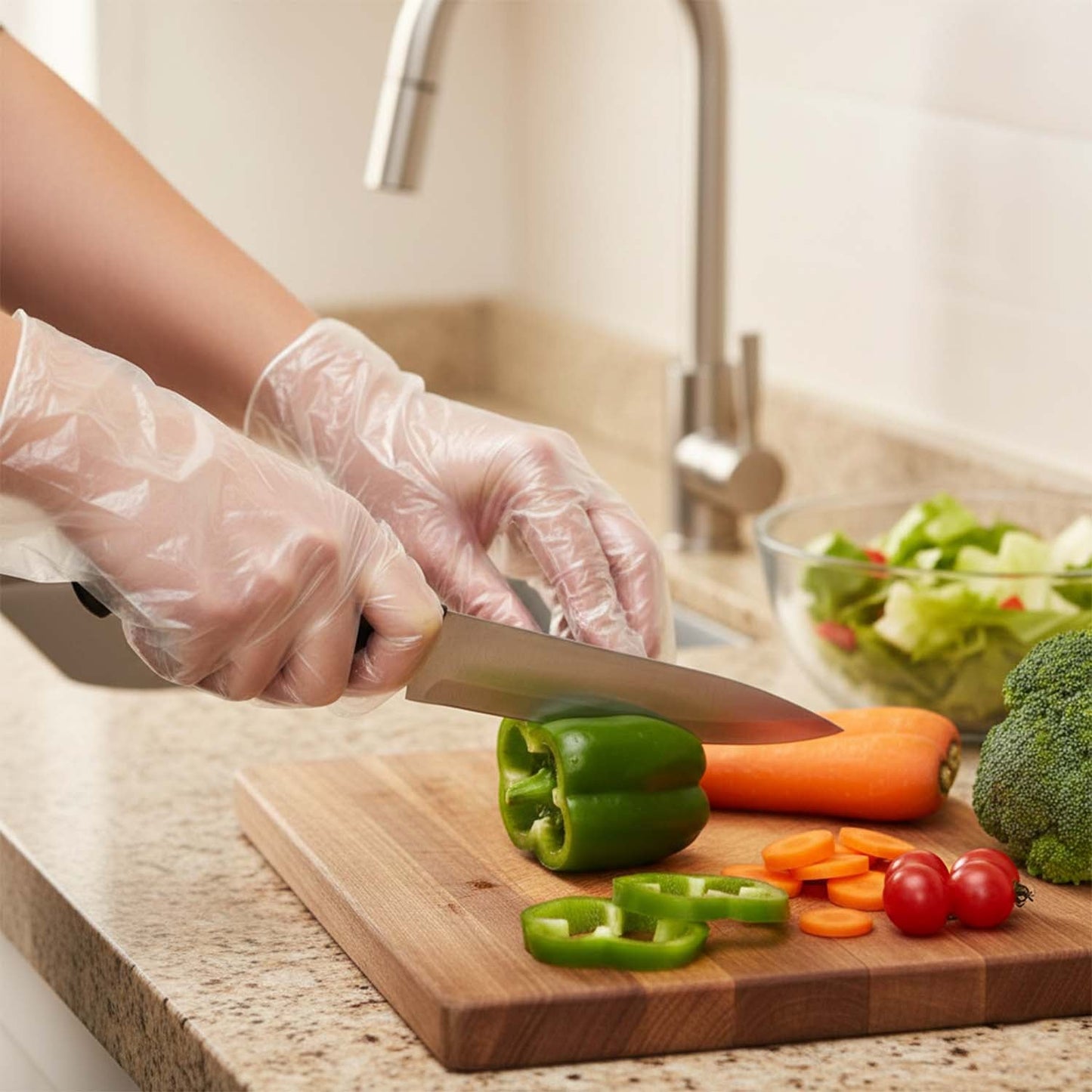 Disposable gloves suitable for food preparation