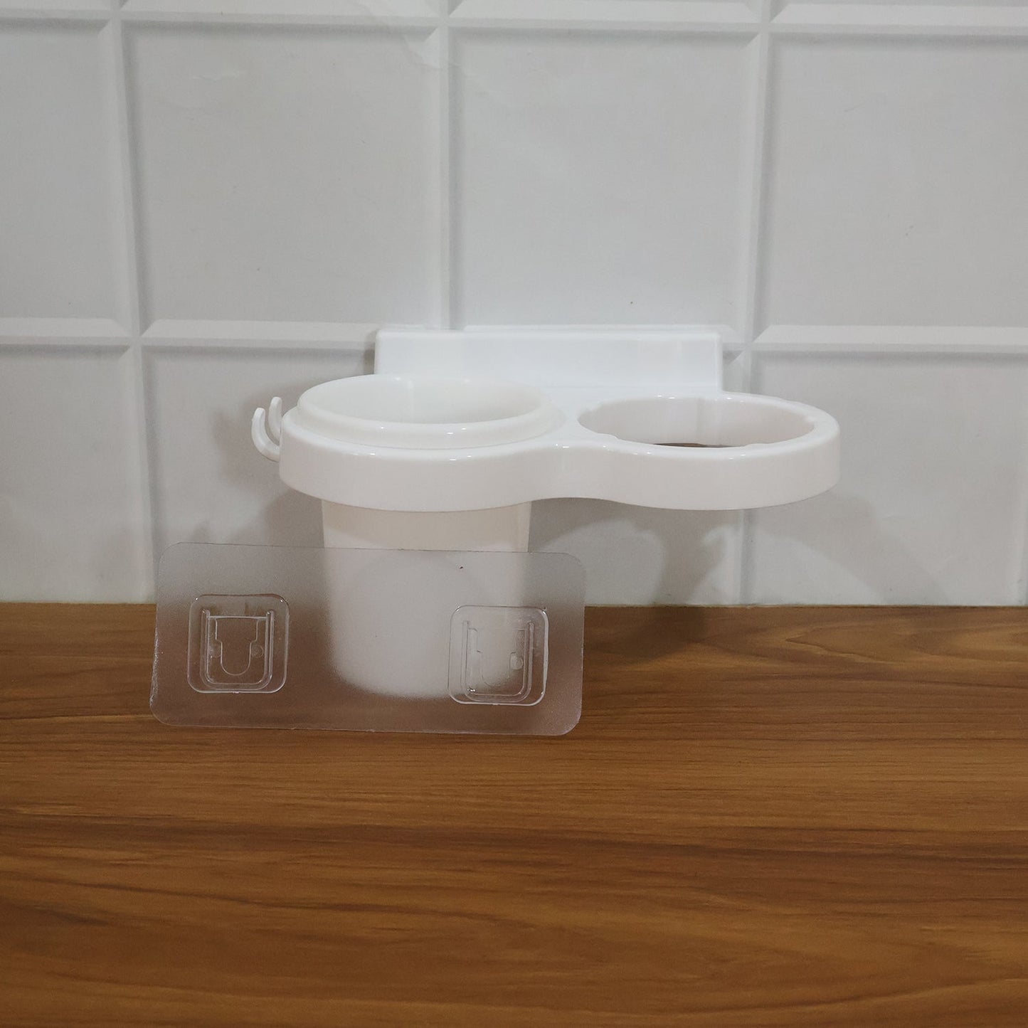 Durable hygienic toothbrush holder wall mount in bathroom