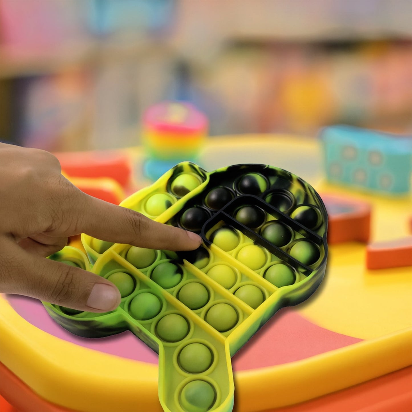 Colorful silicone pop it fidget toy ideal for motor skill development