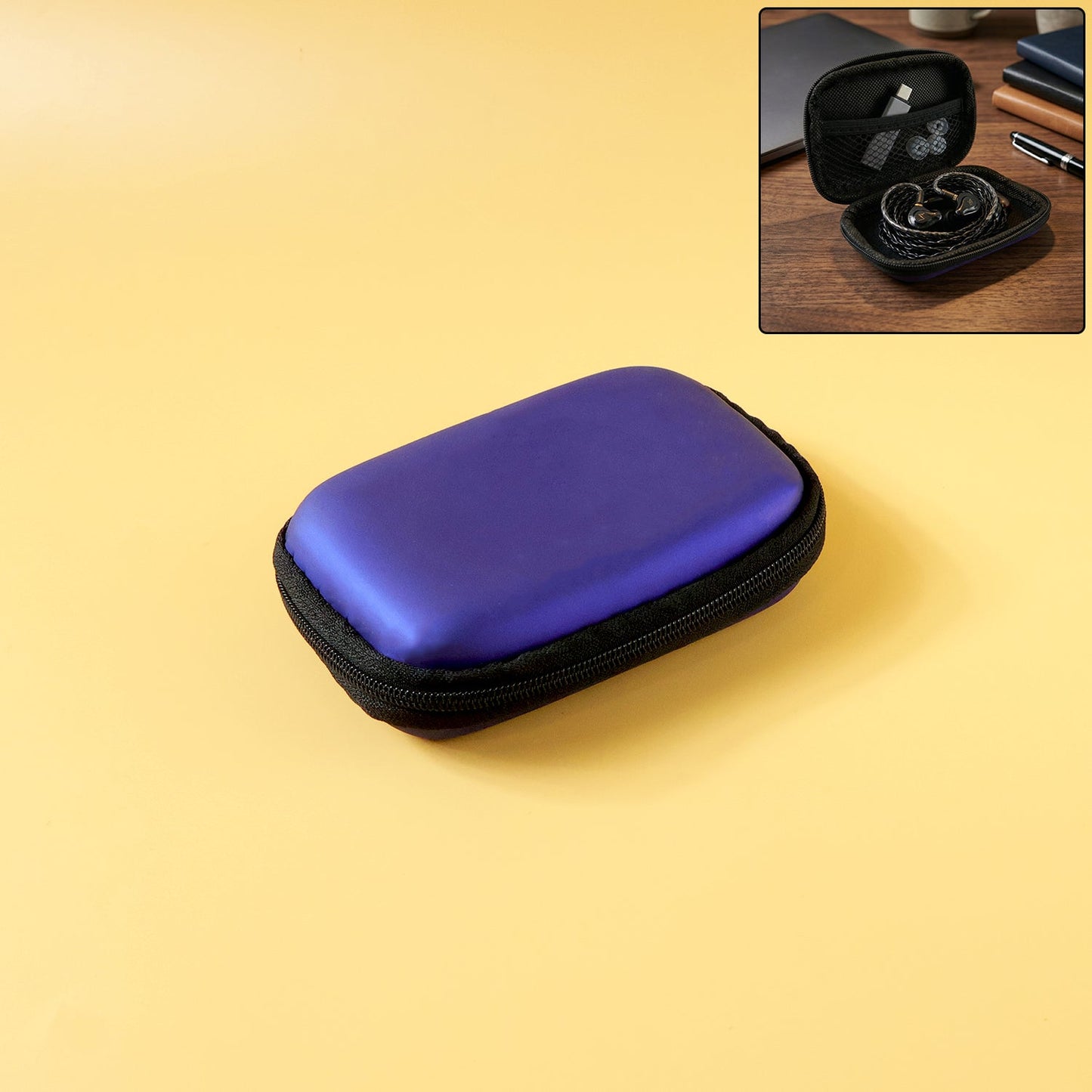 Zippered small gadget storage case for travel