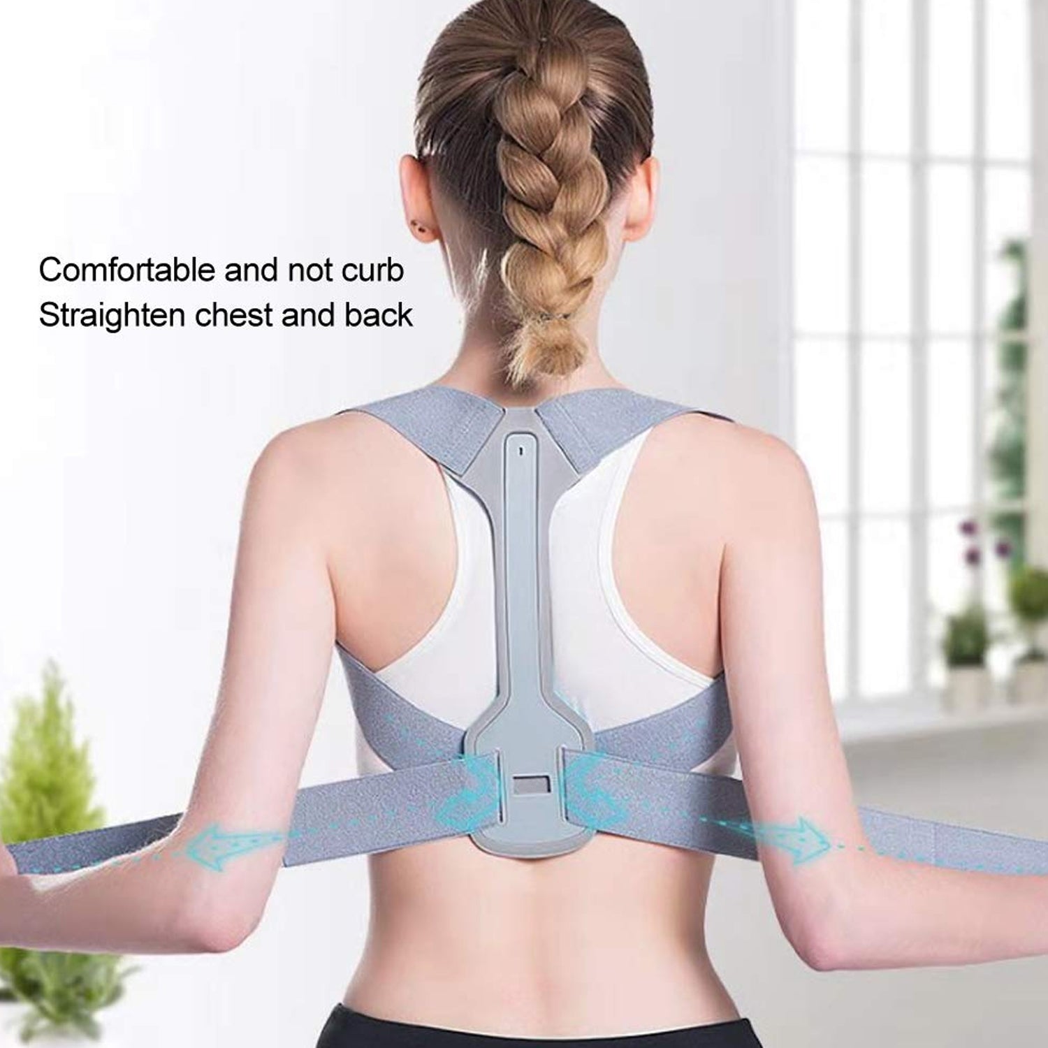 Men and women fitness posture support belt