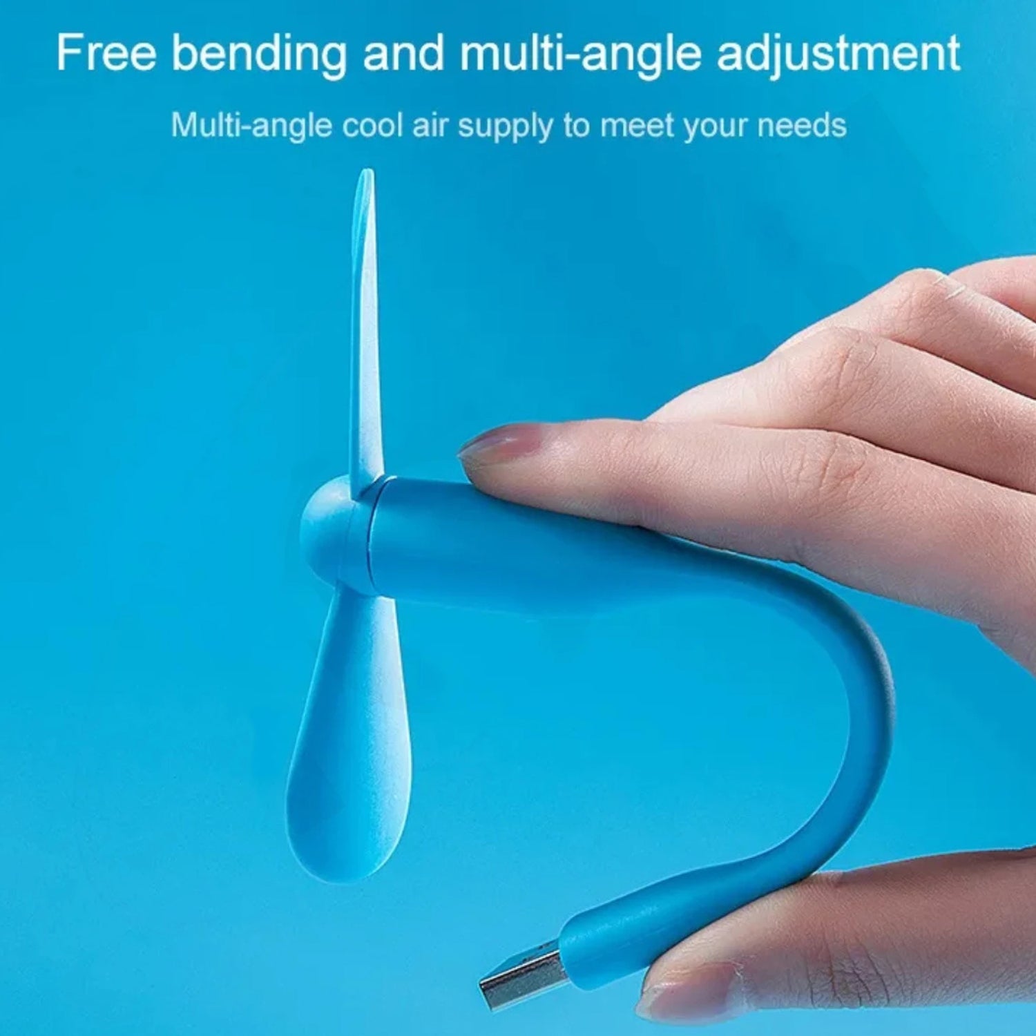 Flexible mini USB fan with adjustable tilt