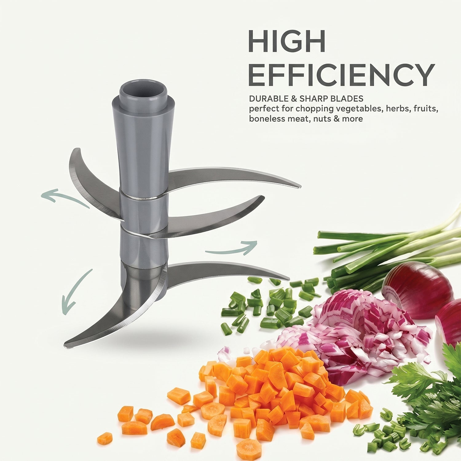 Push Chopper 1100 ML compact kitchen tool for chopping fruits and vegetables