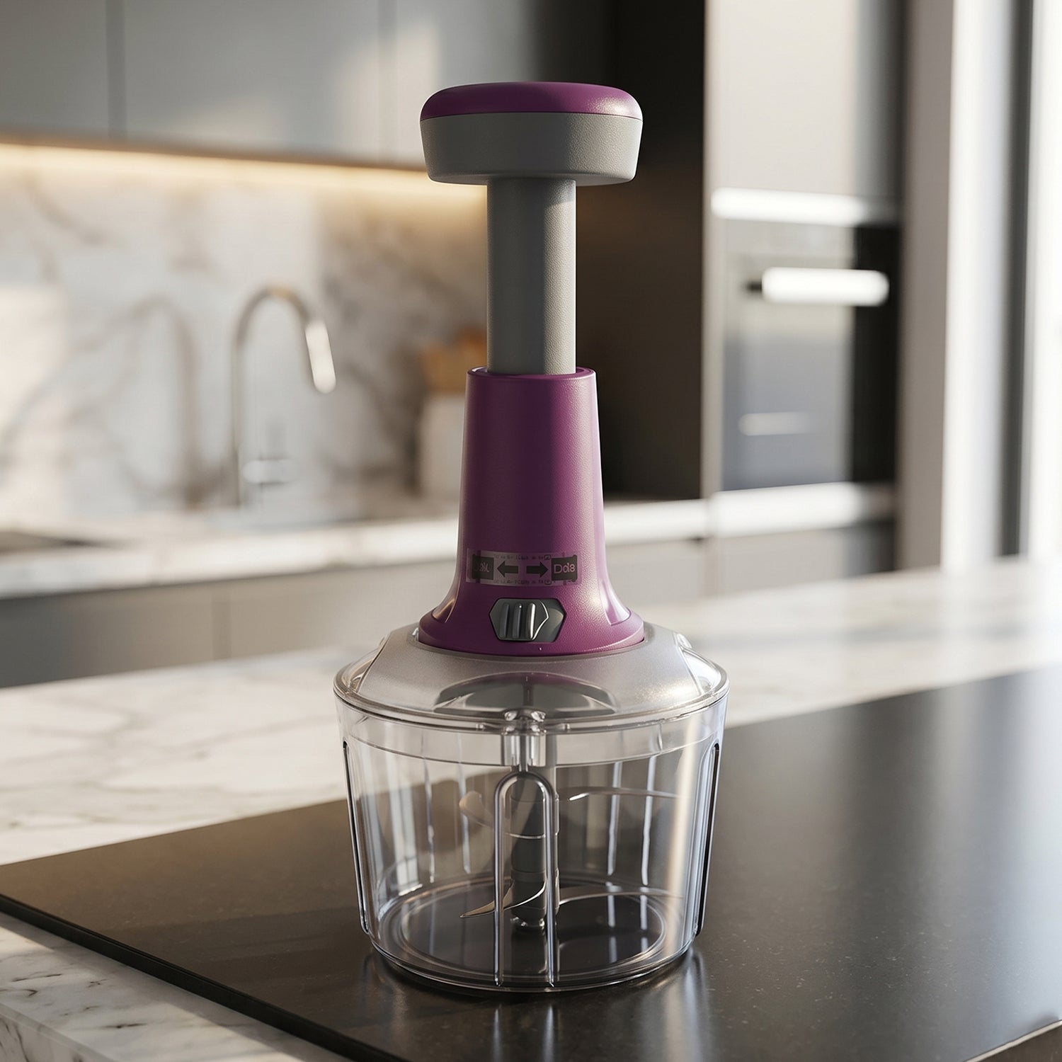 Side view of Push Chopper manual kitchen chopper