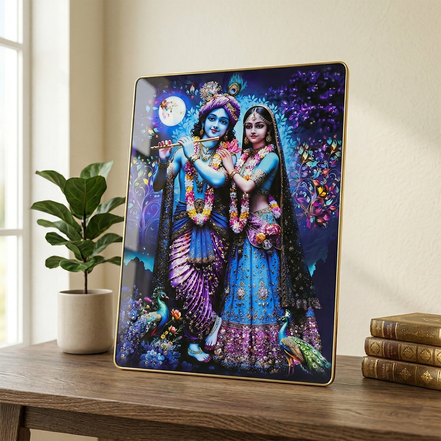 Spiritual Radha Krishna decorative wall painting