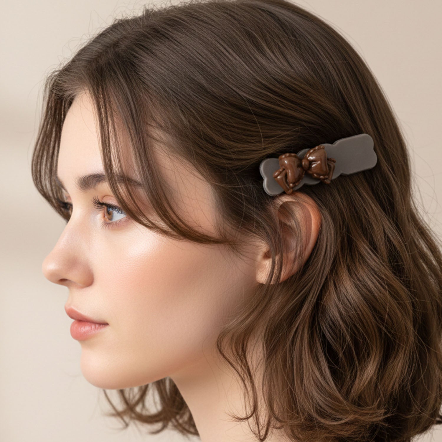 4-piece hair clips combo featuring bow design for versatile use