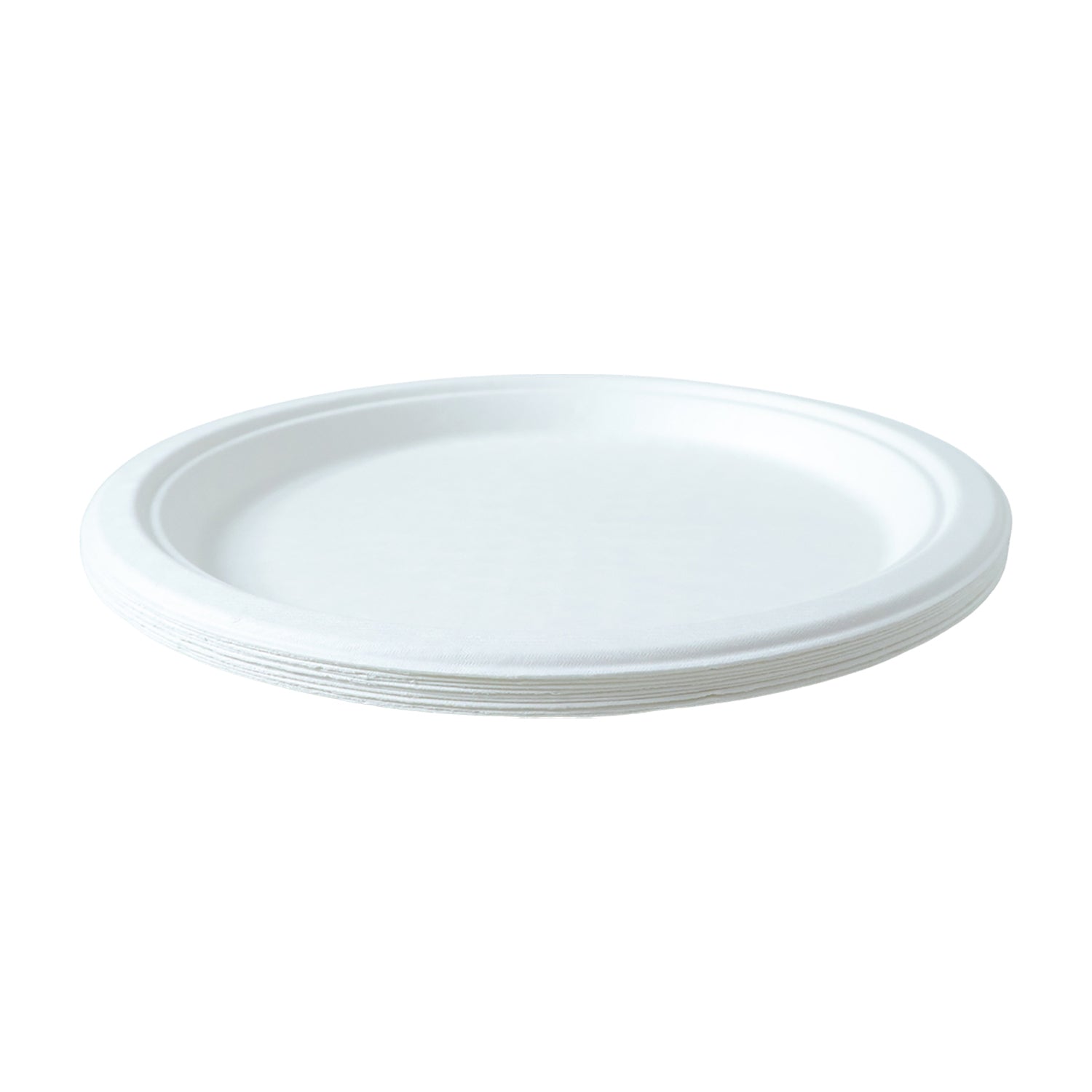 Classic round disposable serving plate for snack servings