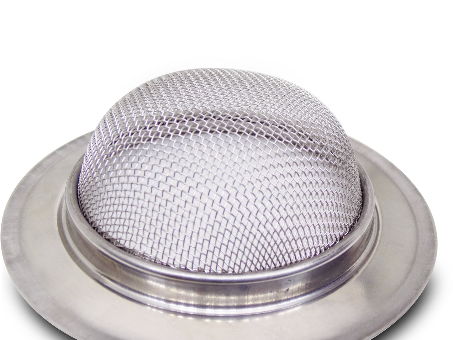 Hand demonstrating the lightweight and easy handling of the Indo Glow sink strainer.