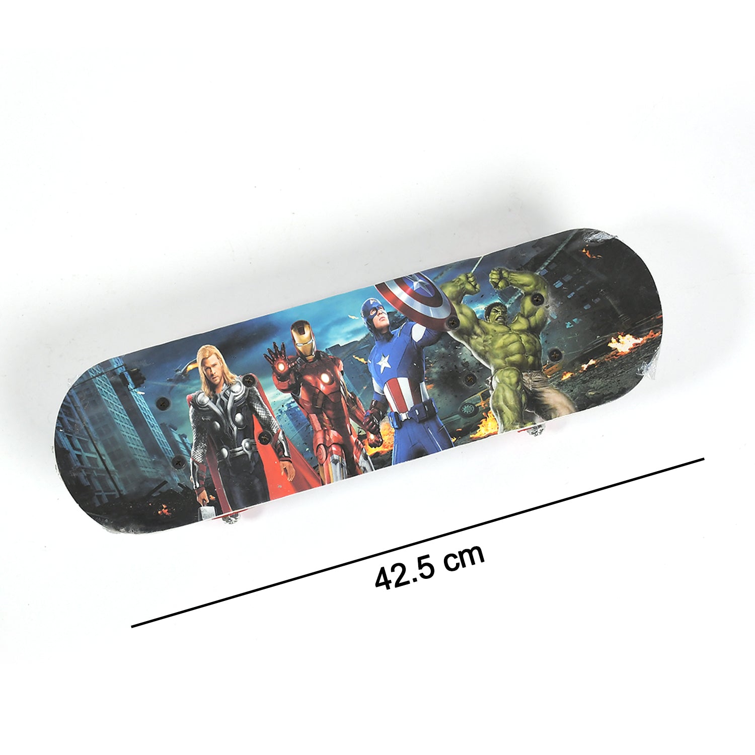 Side view of the Konex wood skateboard, showcasing its stable construction.