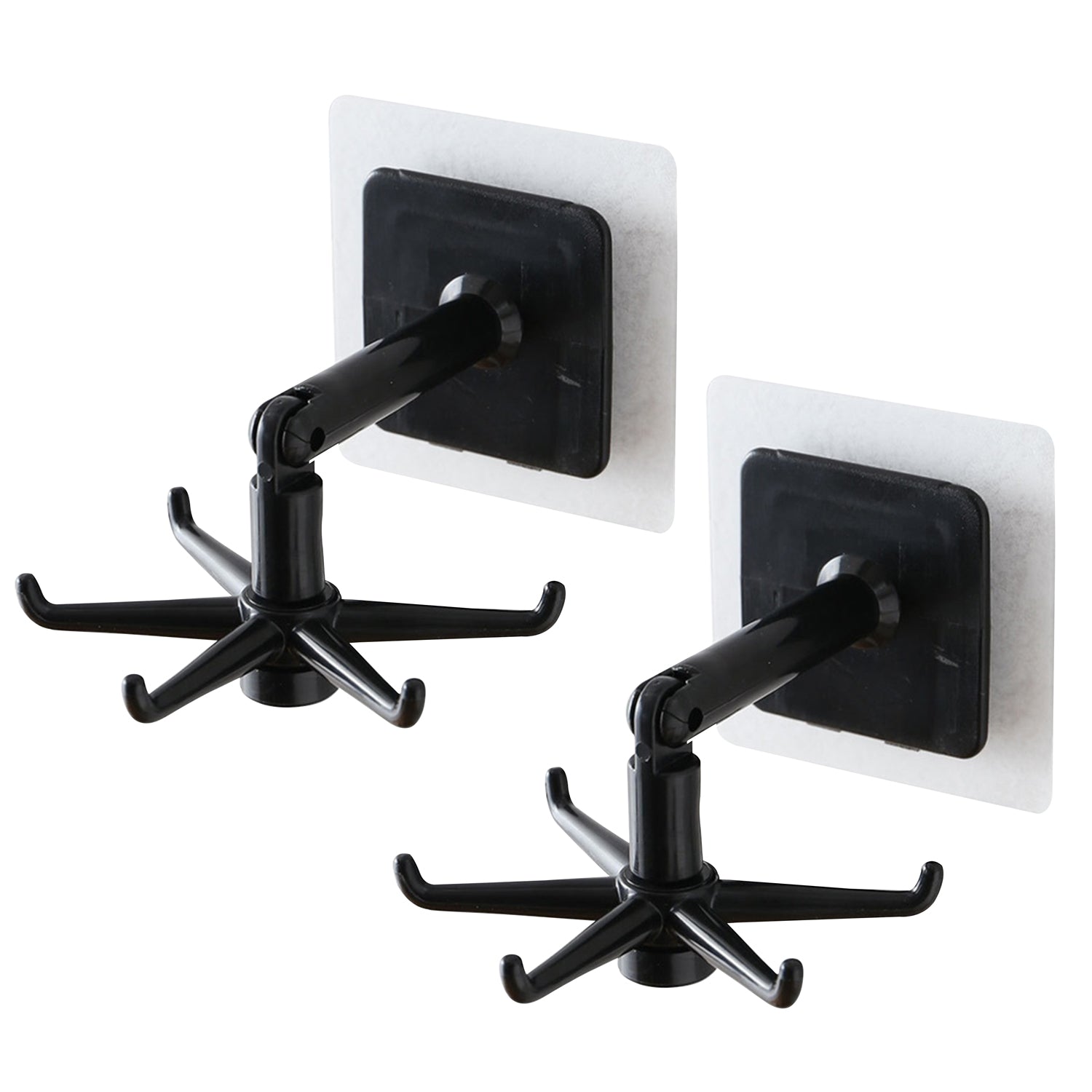 Pack of 2 rotatable hooks for kitchen organization, displayed in a brown box.