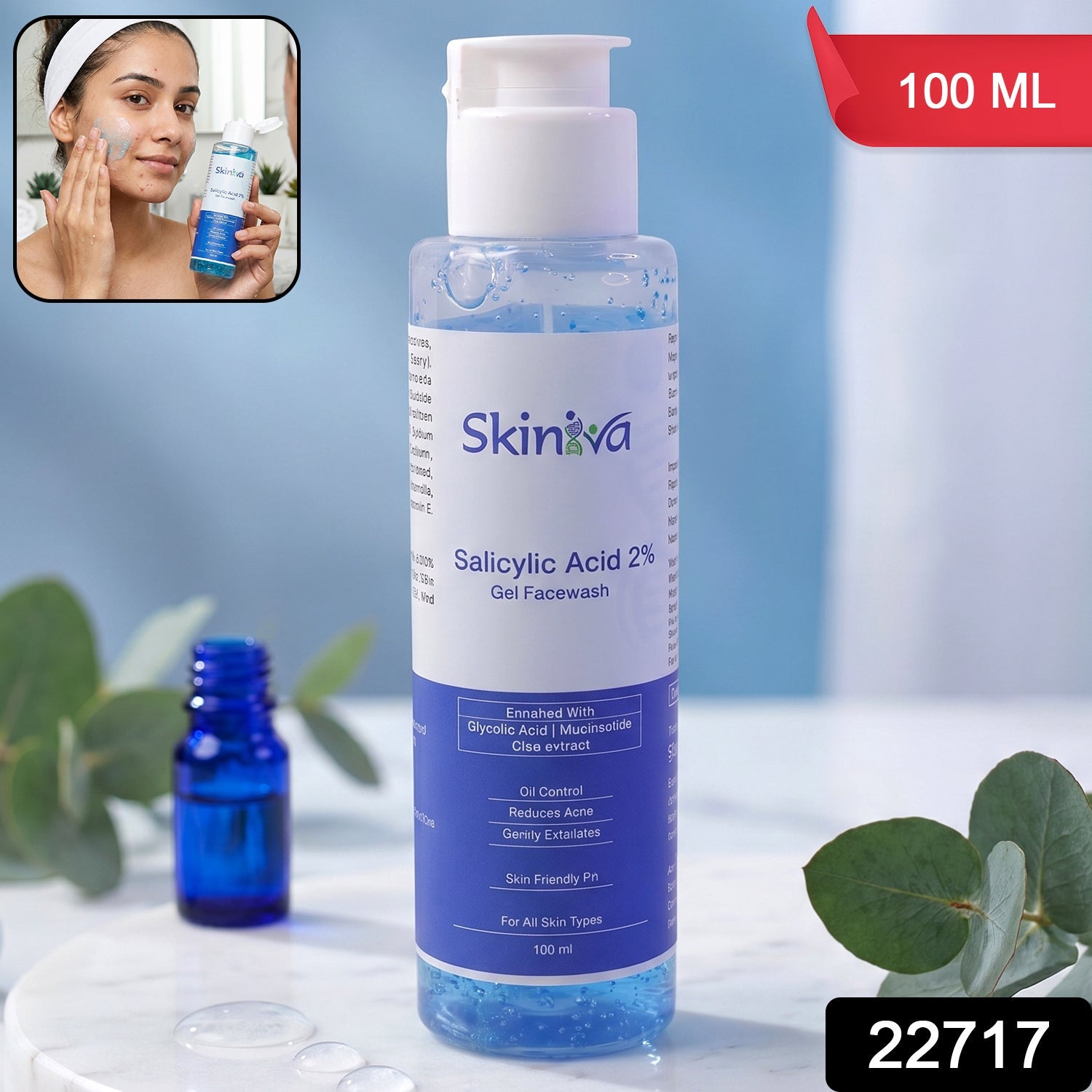 deep cleansing salicylic acid face wash gel for oily skin