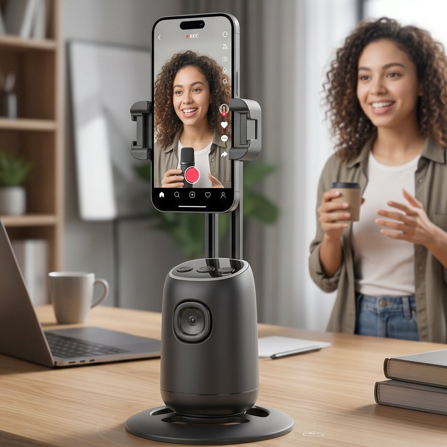 AI-powered mobile stand for video and live streaming