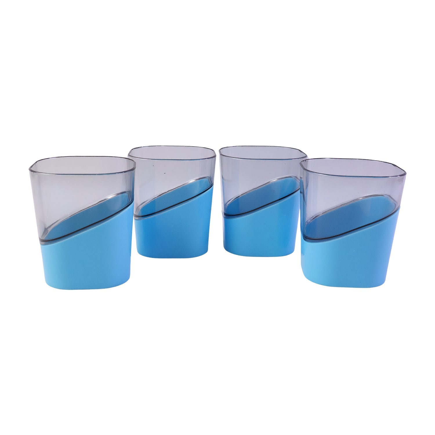 Elegant plastic selo glasses set with durable material and vibrant red color