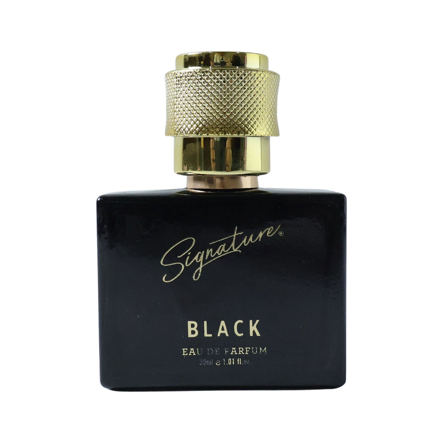 Luxury black fragrance perfume bottle in compact size