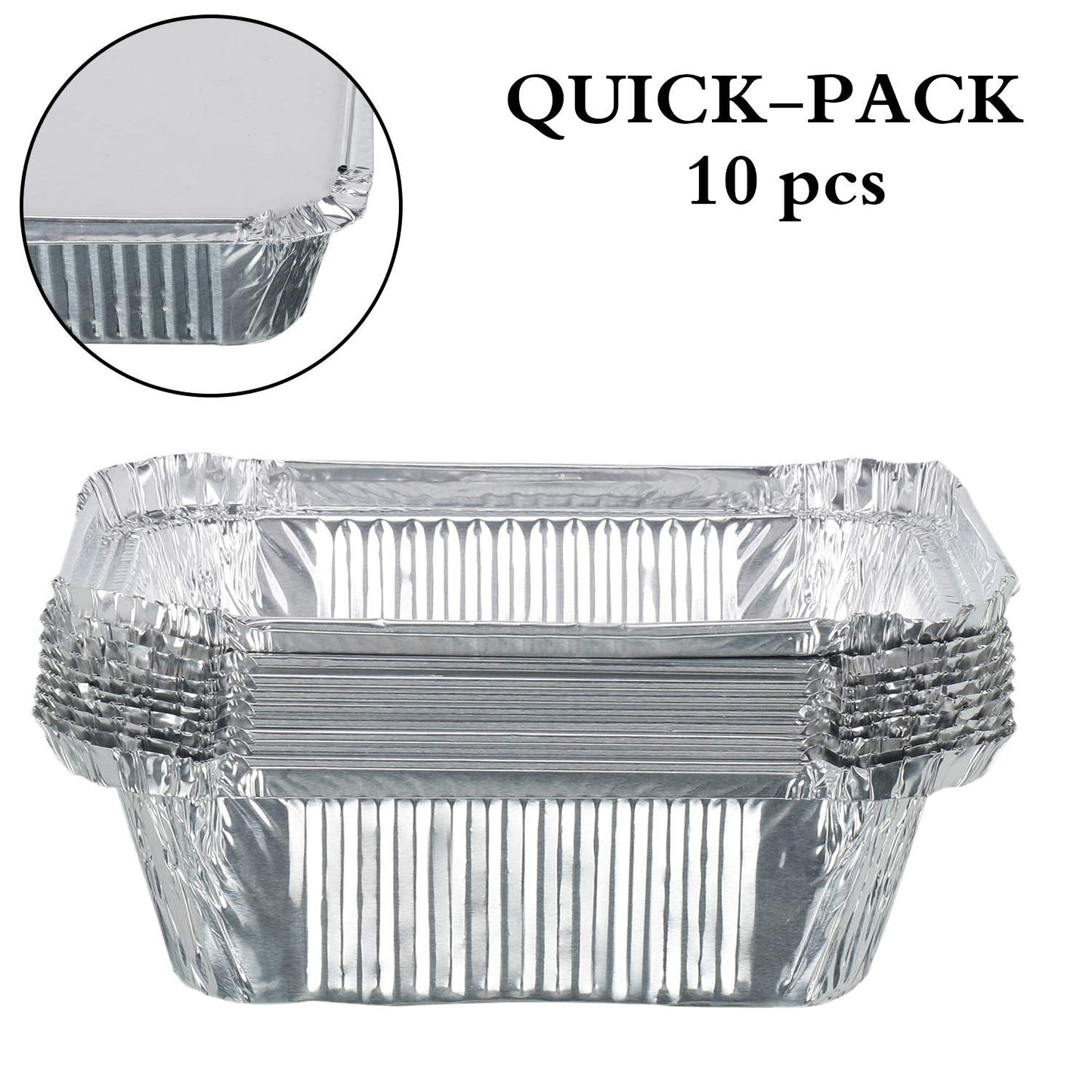 Disposable aluminium container for takeaway meals