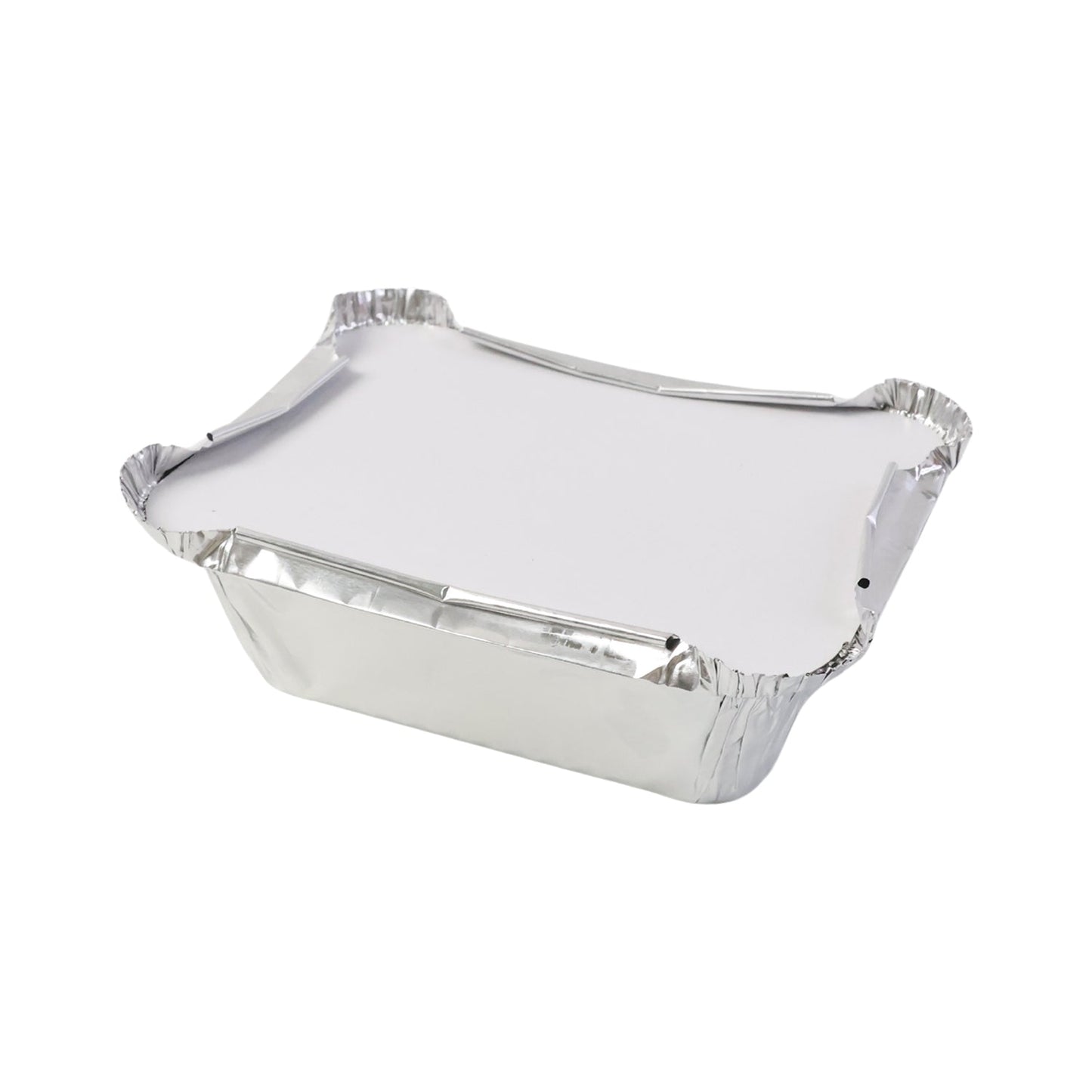 Disposable aluminium foil food boxes with tight crimp seal lids