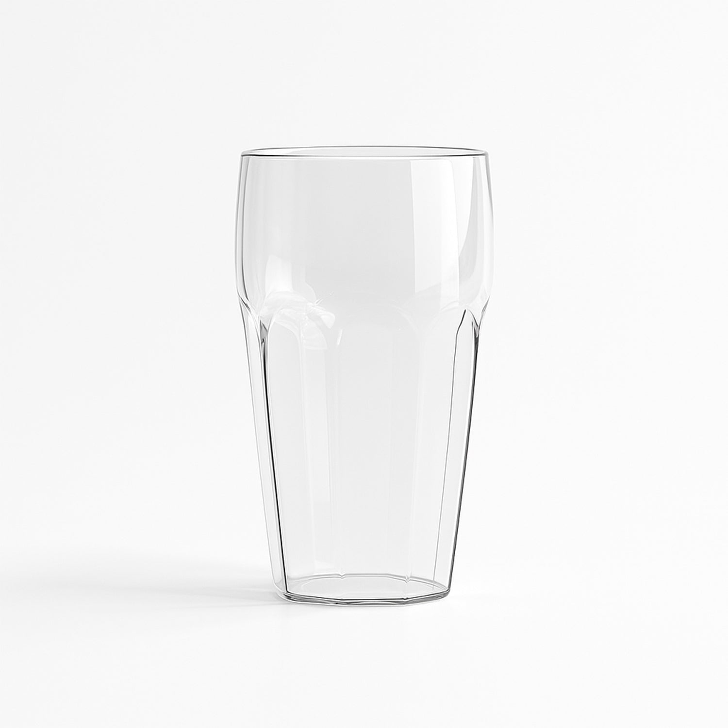 Clear juice served in transparent smoothie glass tumbler from 6-piece set