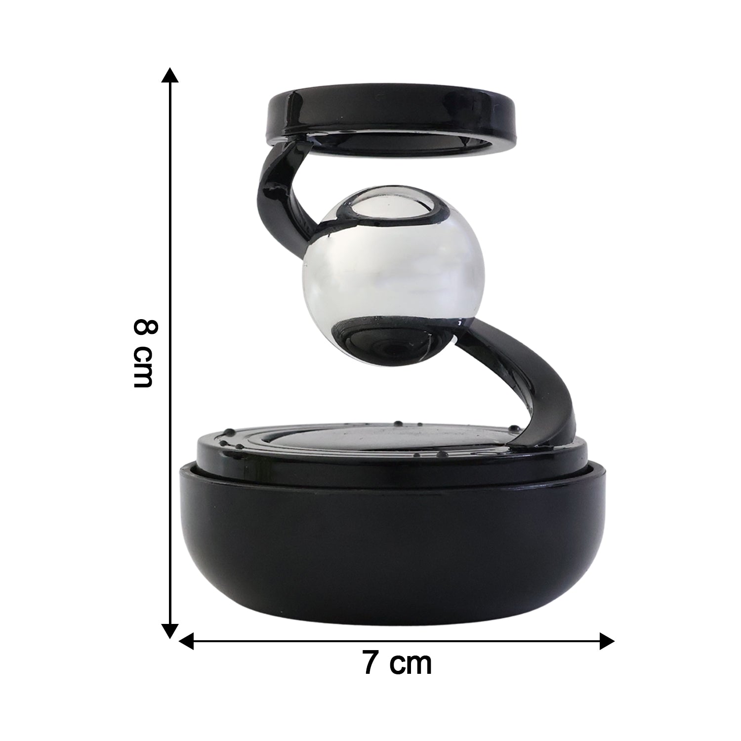 Floating galaxy orb solar air freshener for cars
