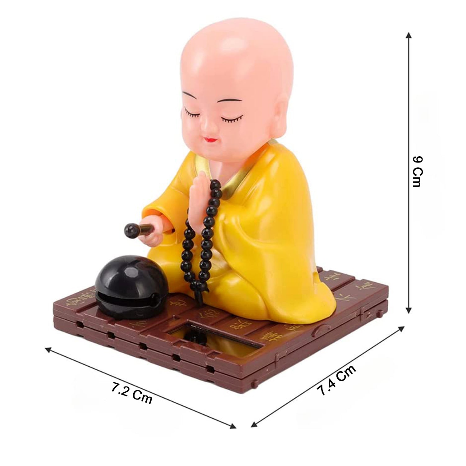 Buddha statue powered by solar energy for eco-friendly decor