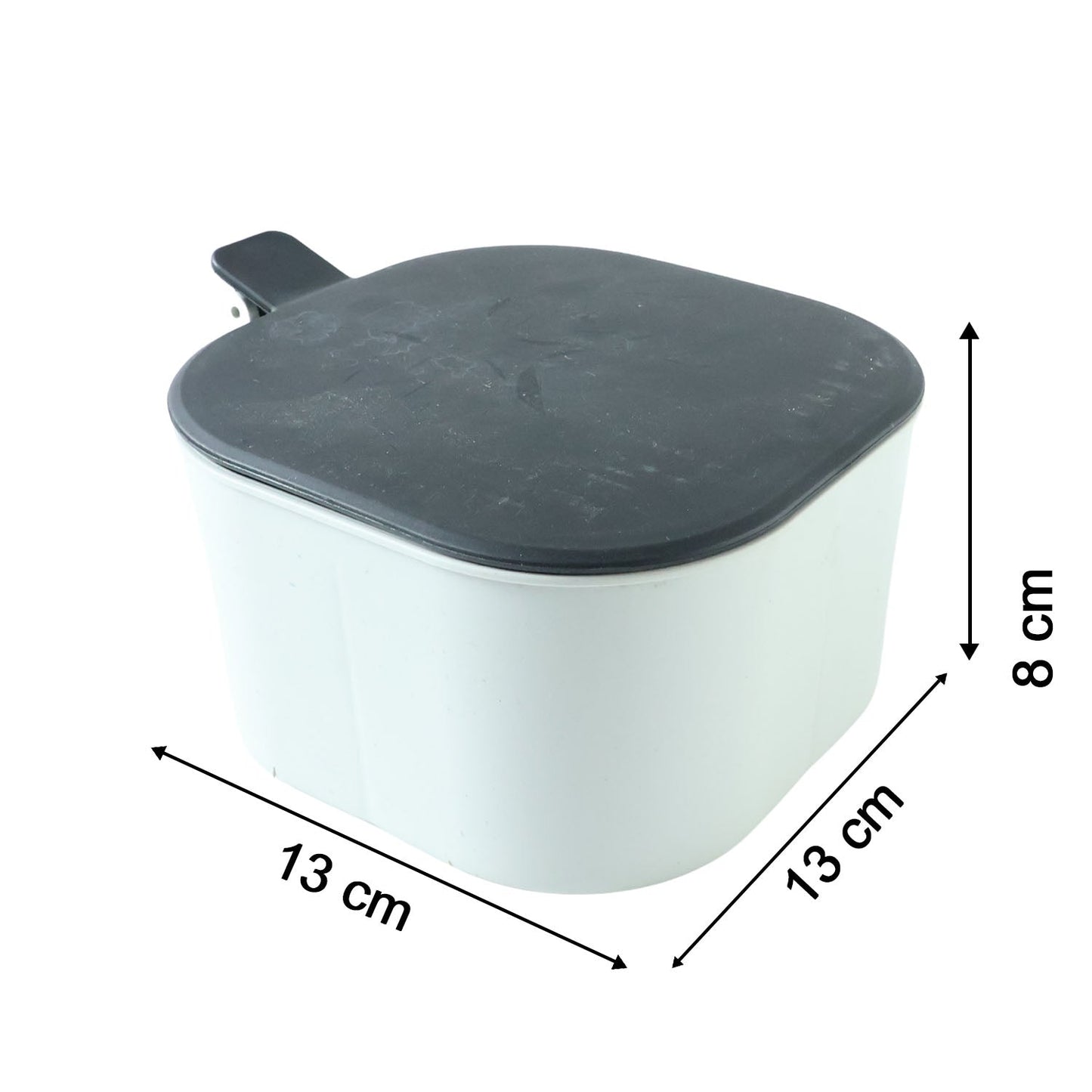 Diagram illustrating the dimensions of the Organivo 4-section masala dabba.