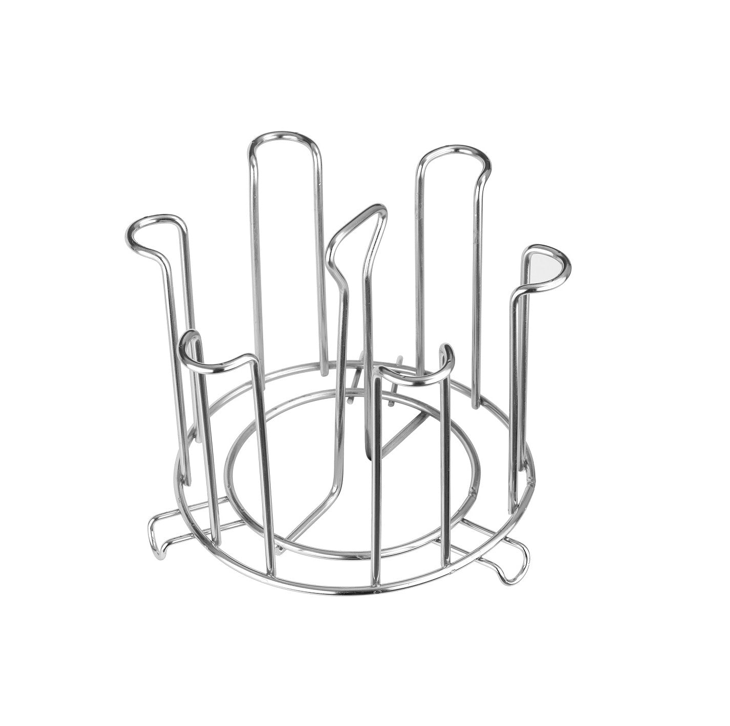 Lifestyle shot of the Stainless Steel Glass Stand enhancing dining decor.